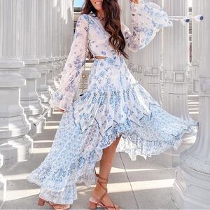 Chicwish asymmetrical maxi dress